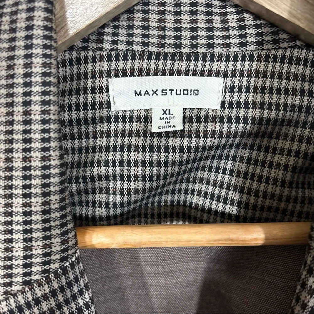 Max Studio Houndstooth Single Button Blazer Size XL